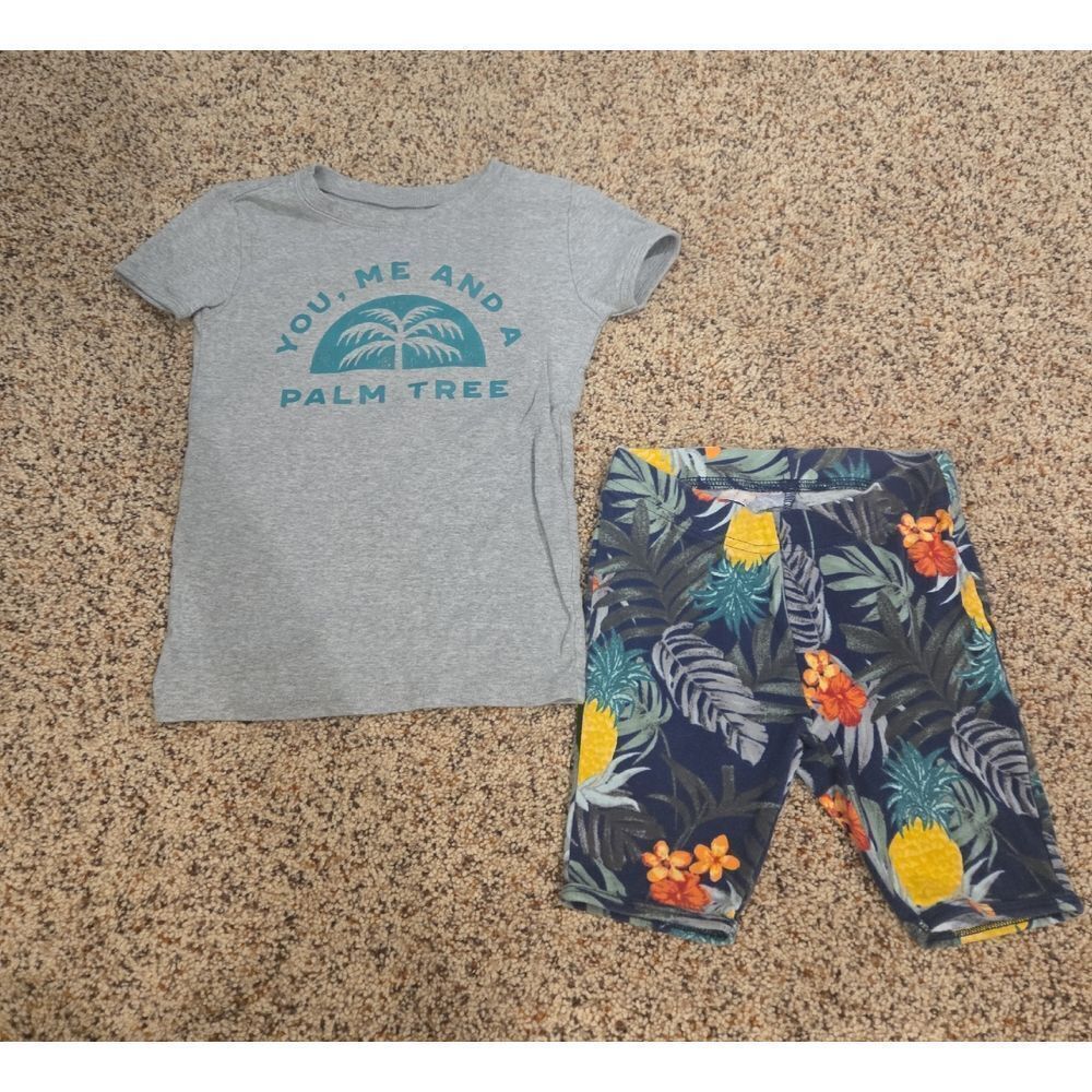 Old Navy Gray and Tropical Print Kids Set